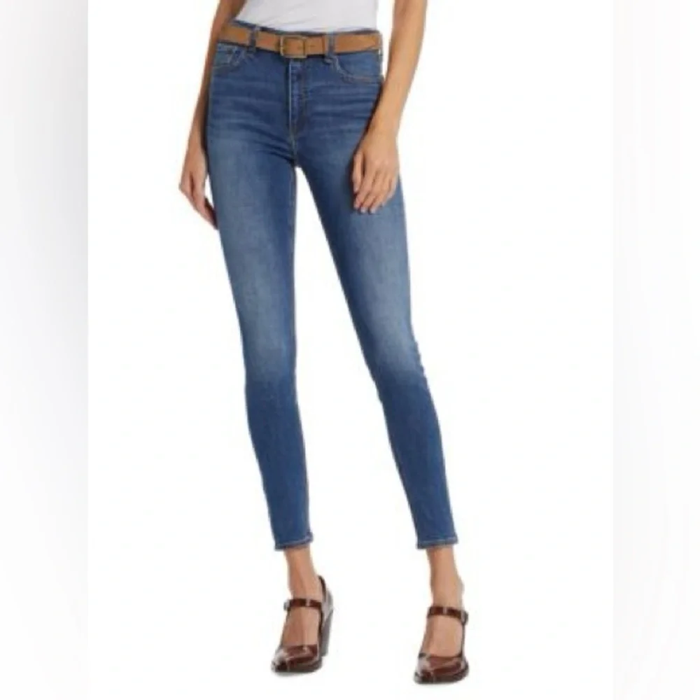 RAG & BONE Nina High-Rise Skinny Jeans Dark Wash New Gate Blue